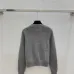 Prada Women's Knitted Sweater  Classic Grey Style with Orange Logo Embroidery for Luxury Fashion Fans #B56260