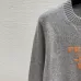 Prada Women's Knitted Sweater  Classic Grey Style with Orange Logo Embroidery for Luxury Fashion Fans #B56260