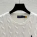 Ralph L Women's Classic Cable-Knit Crewneck Sweater with Embroidered Pony Logo #B54516