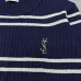 Saint Laurent Women's Wool Striped Knit Sweater with YSL Cassandre Logo #B54530