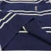 Saint Laurent Women's Wool Striped Knit Sweater with YSL Cassandre Logo #B54530