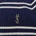 Saint Laurent Women's Wool Striped Knit Sweater with YSL Cassandre Logo #B54531