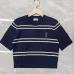 Saint Laurent Women's Wool Striped Knit Sweater with YSL Cassandre Logo #B54531