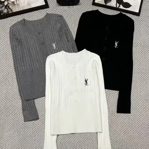 Special offer  YSL Women's Wool Cardigans: Elegant Cable  Knit Styles with Signature Logo for Online Fashion Seekers #B54820