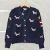 Thom Browne Women's Cardigans Adorable Dachshund - Embroidered Styles with Signature Stripes for Fashion Lovers #B54824