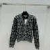 Valentino Women's V Neck Cardigan Sweaters Iconic V Logo Pattern in Dual Colors for Luxury Fashion Enthusiasts #B57735