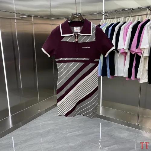 Casablanca Style Knit Polo Midi Dress, S-XL #B63515