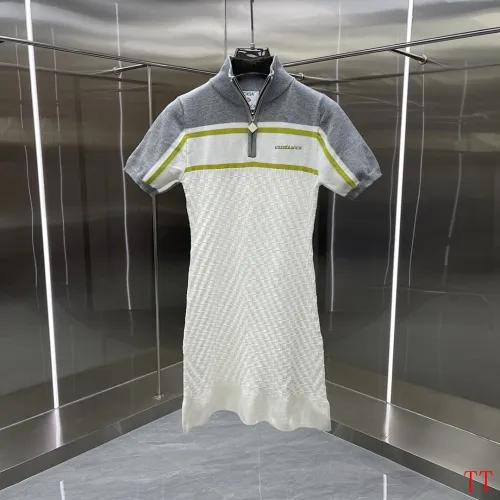 Casablanca Style Knit Polo Midi Dress, S-XL #B63516