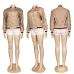 Gucci Designer Women Chic Monogram Print Cropped Baseball Jacket #B62494