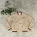 Gucci Designer Women Chic Monogram Print Cropped Baseball Jacket #B62494