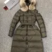 MONLER mid length down jacket for women Black/white/green #99901580