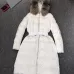 MONLER mid length down jacket for women Black/white/green #99901580