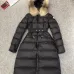 MONLER mid length down jacket for women Black/white/green #99901580