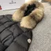 MONLER mid length down jacket for women Black/white/green #99901580