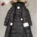 MONLER mid length down jacket for women Black/white/green #99901580