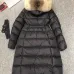 MONLER mid length down jacket for women Black/white/green #99901580