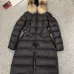 MONLER mid length down jacket for women Black/white/green #99901580