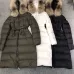 MONLER mid length down jacket for women Black/white/green #99901580