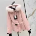 Moncel Latest classic celac cut waist ski suit Fox big fur collar #B54806