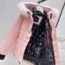 Moncel Latest classic celac cut waist ski suit Fox big fur collar #B54806