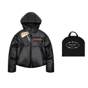 Prada Down Coat for Women Black/White 1:1 Quality #999929932