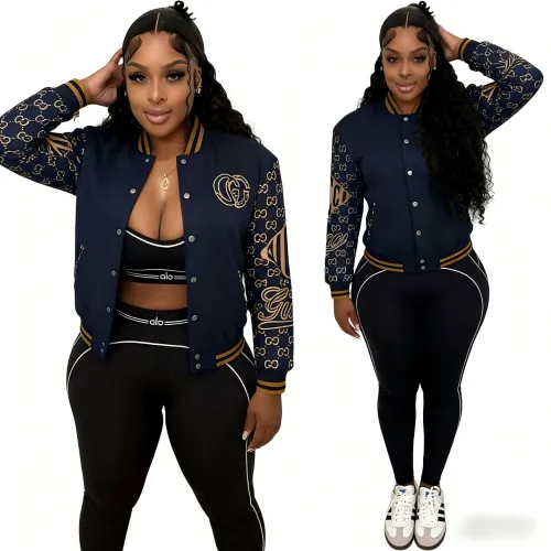 Premium Luxury GUCCI Monogram Embroidered Patchwork Fashion Varsity Bomber Jacket #B62497