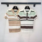 Chanel Monogram Knit Short Sleeve Crew Neck Blouse #B63652