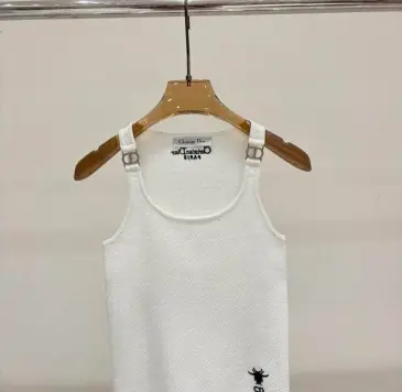Dior White Knit Tank Top for Women #B66262