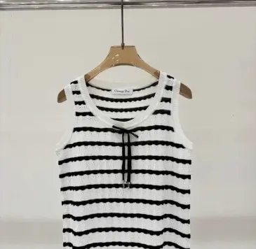 Dior White Knit Tank Top for Women #B66263
