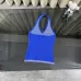 LOEWE Vibrant Blue Knit Halter Top with Iconic White Quatrefoil Motif and Striped Hem for Effortless Chic Style one size #B54178