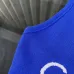 LOEWE Vibrant Blue Knit Halter Top with Iconic White Quatrefoil Motif and Striped Hem for Effortless Chic Style one size #B54178