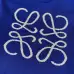 LOEWE Vibrant Blue Knit Halter Top with Iconic White Quatrefoil Motif and Striped Hem for Effortless Chic Style one size #B54178