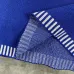 LOEWE Vibrant Blue Knit Halter Top with Iconic White Quatrefoil Motif and Striped Hem for Effortless Chic Style one size #B54178