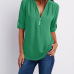 Solid color zipper half-open collar 2021 hot sale women's T-shirt (17 colors) S-5XL-$9.9 #99907106