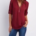 Solid color zipper half-open collar 2021 hot sale women's T-shirt (17 colors) S-5XL-$9.9 #99907106