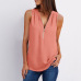 Solid color zipper half-open collar 2021 hot sale women's T-shirt Sleeveless (17 colors) S-5XL-$9.9 #99907115