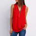Solid color zipper half-open collar 2021 hot sale women's T-shirt Sleeveless (17 colors) S-5XL-$9.9 #99907115