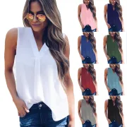 V-neck lotus leaf sleeve sleeve loose chiffon shirt shirt factory direct sales (9 colors) S-5XL-$9.9 #99907122