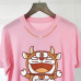 Women doraemon T-shirt Ice silk cotton Length 58cm Bust 88cm Shoulder 36cm Sleeve 21cm White/black/Pink #99905308