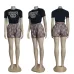 2025 Special Price Gucci Style Logo T-Shirt & Monogram Shorts Set - Designer Women's Summer Outfit #B54105