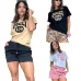 2025 Special Price Gucci Style Logo T-Shirt & Monogram Shorts Set - Designer Women's Summer Outfit #B54105