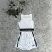 ALO Yoga Inspired Crop Tank & Shorts Set - Athletic Lounge Wear #B54104