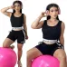 ALO Yoga Inspired Crop Tank & Shorts Set - Athletic Lounge Wear #B54104