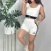ALO Yoga Inspired Crop Tank & Shorts Set - Athletic Lounge Wear #B54104