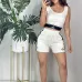 ALO Yoga Inspired Crop Tank & Shorts Set - Athletic Lounge Wear #B54104