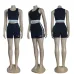 ALO Yoga Inspired Crop Tank & Shorts Set - Athletic Lounge Wear #B54104