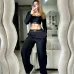Alo Inspired 2 Piece Women's Yoga Workout Tracksuit Set #B63658
