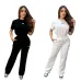 Alo Yoga Women's Loungewear Sets  Signature Logo Design in Black   White with Comfortable Fit for Active Fashionistas #B57305