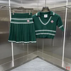 Casablanca Style Knit Polo Top & Skirt Set, S-XL #B63511 Casablanca Style Knit Polo Top & Skirt Set, S-XL #B63511