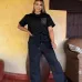 Luxury Louis Vuitton Inspired Monogram Tracksuit Set - Women's Comfortable & Stylish Sportswear Ensemble with Iconic LV Pocket #B54106